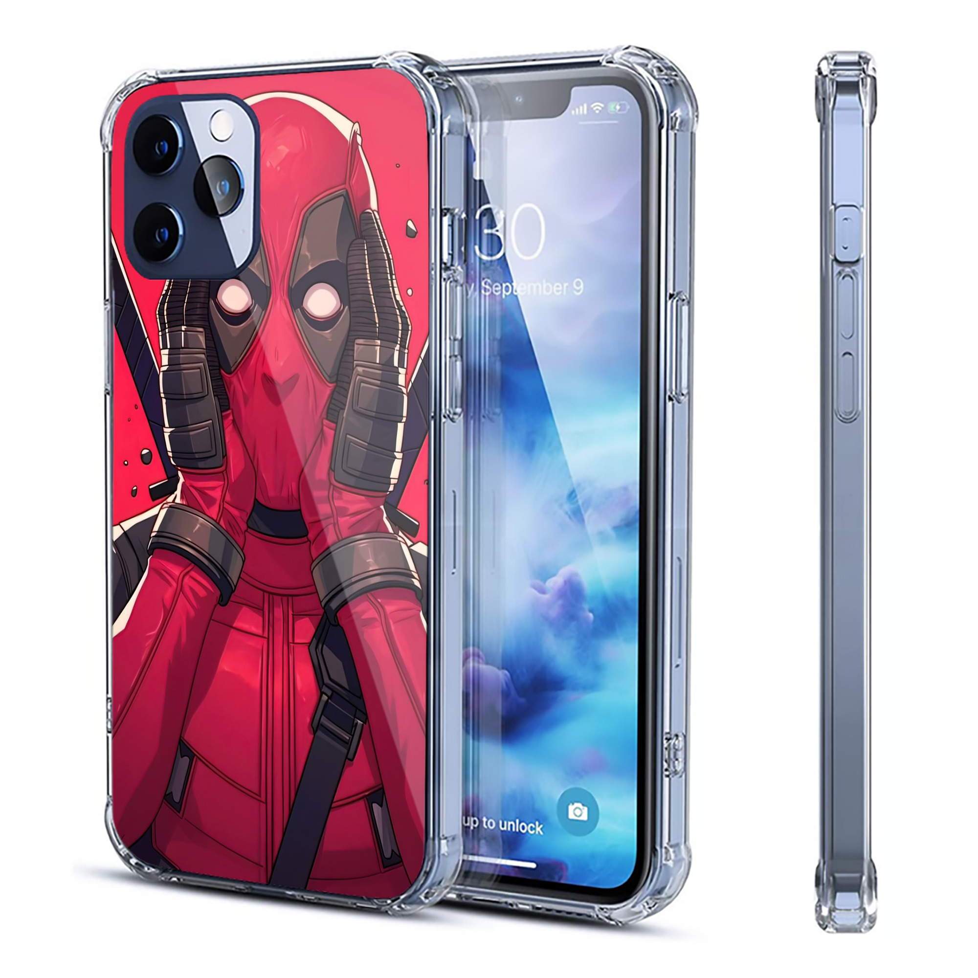 （画像用） Deadpool デッドプール 【iPhone 12シリーズ対応】透明スマホケース（クリアソフトケース）